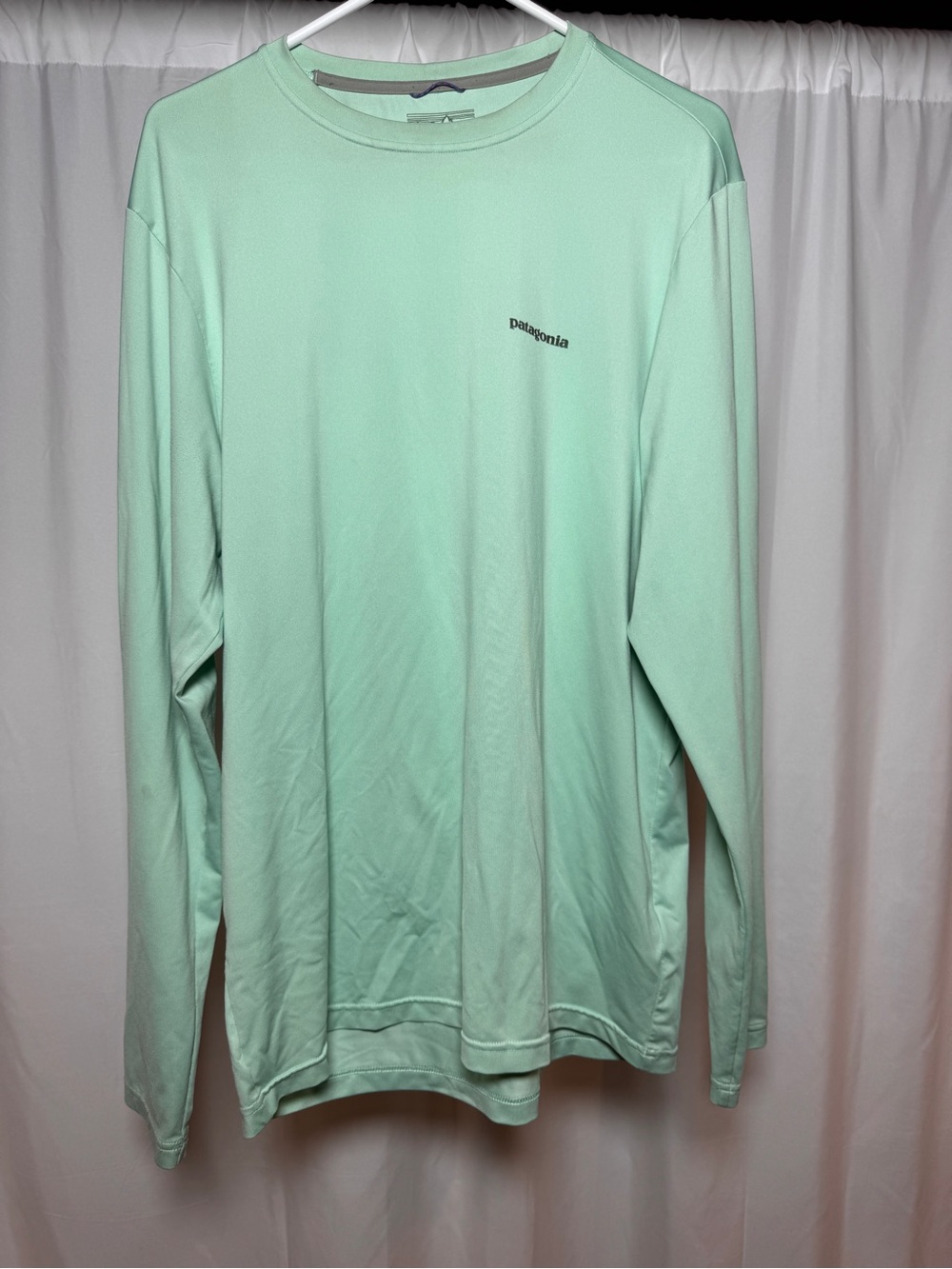 Patagonia Mint Green Long-Sleeve Crew Tee